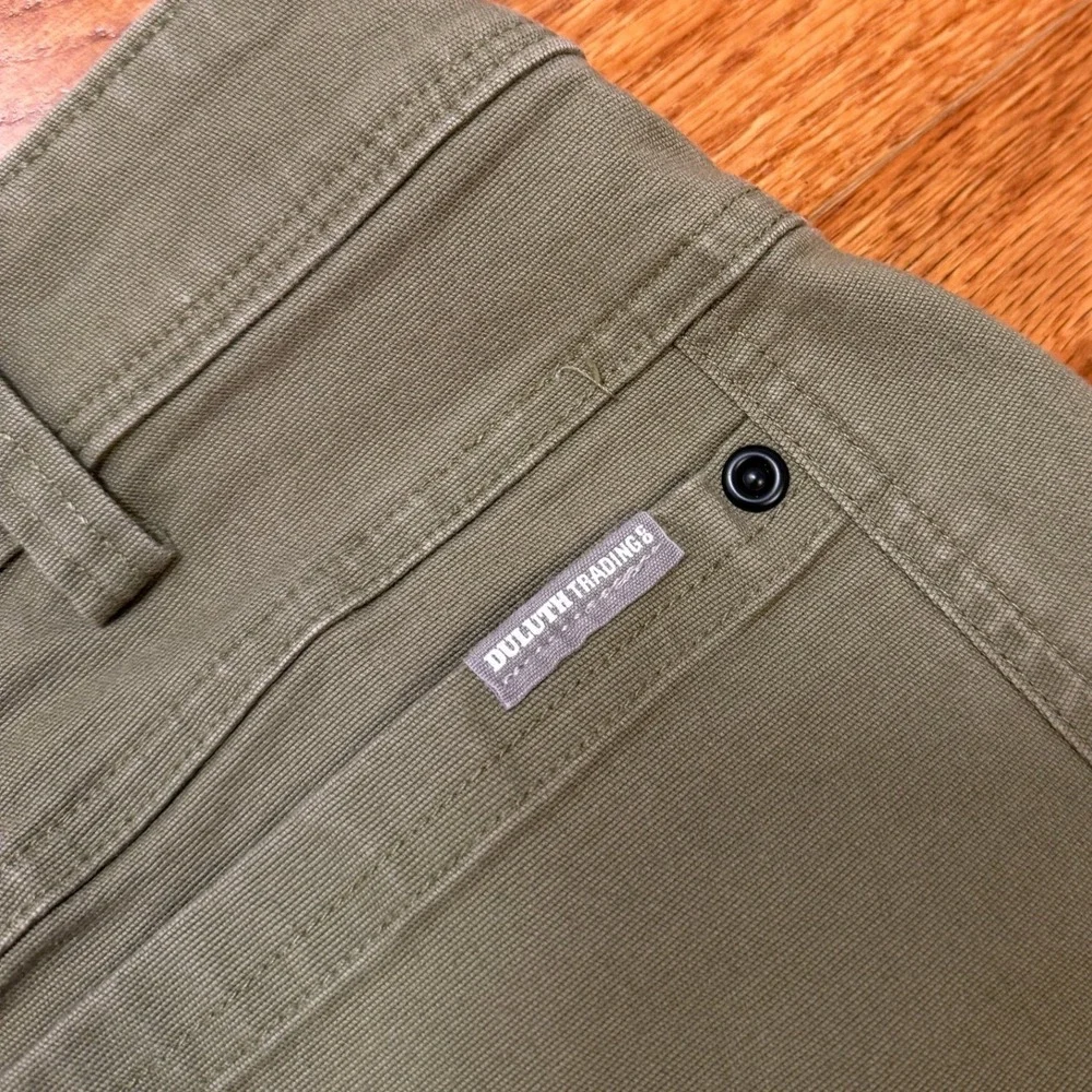 Duluth Trading Co Flex Fire Hose Cargo Shorts Mens 40 Standard Fit Green Utility